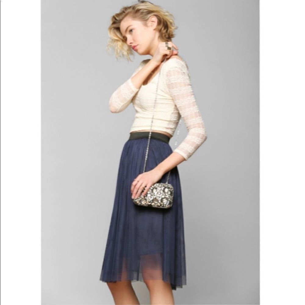 Kimchi Blu Gem Encrusted Clamshell Evening Bag Small Shoulder Cross-body